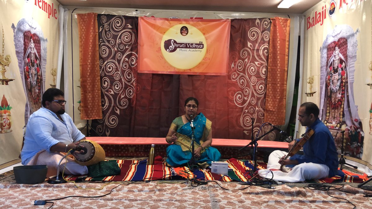 Carnatic music performance at Balaji Temple